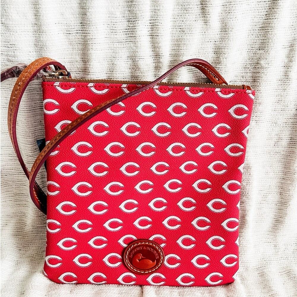 NWT Dooney & Bourke Cincinnati Reds MLB North South Top Zip Crossbody